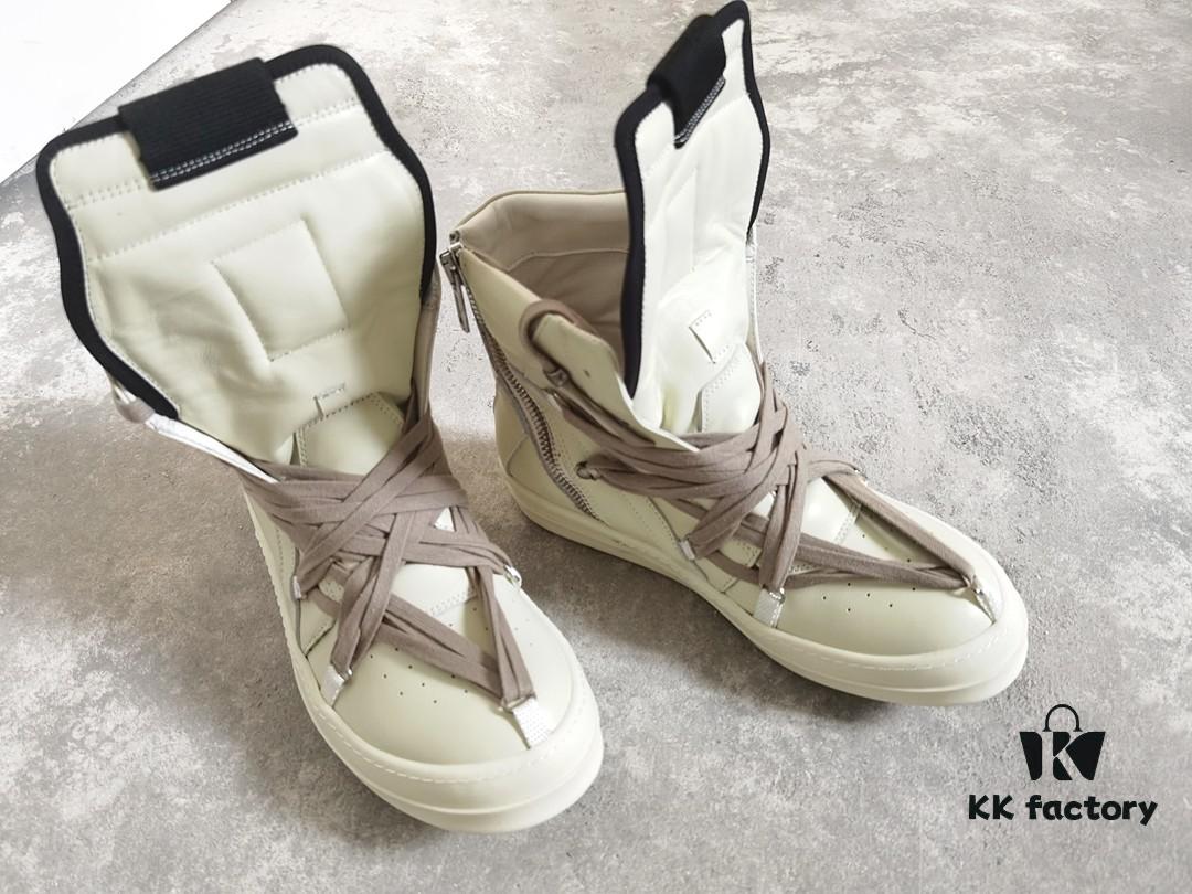 Rick Owens All-White Lace-Up Reverse Triangle