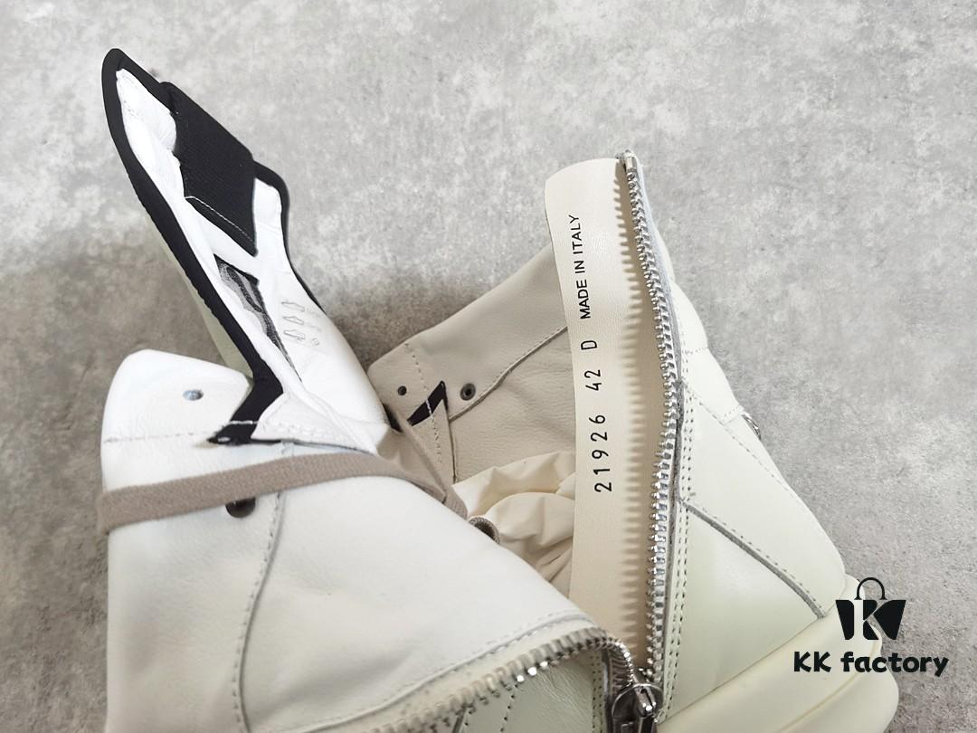 Rick Owens All-White Lace-Up Reverse Triangle