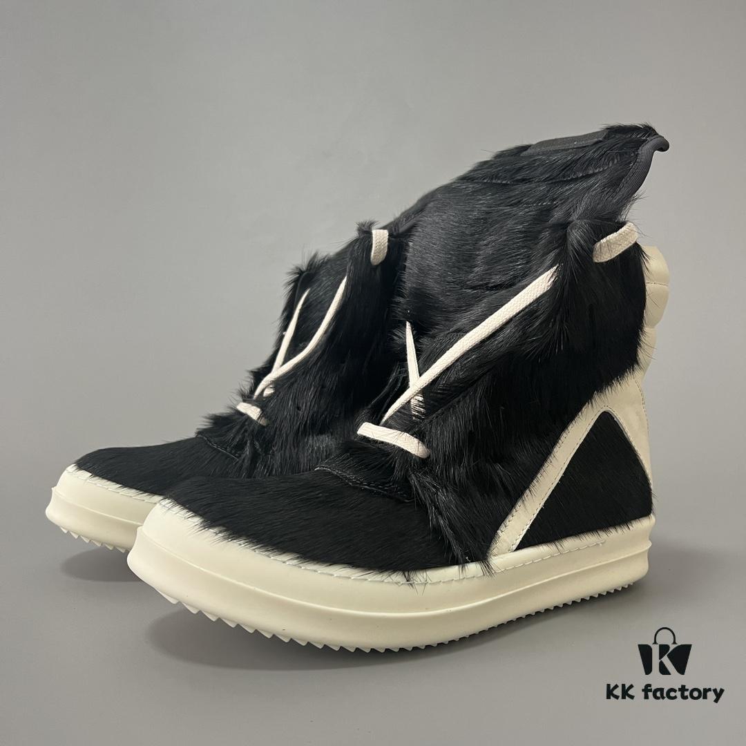Rick Owens Horsehair Black and White Inverted Triangle