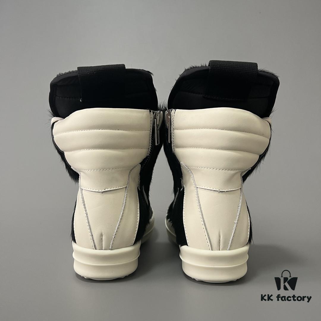 Rick Owens Horsehair Black and White Inverted Triangle