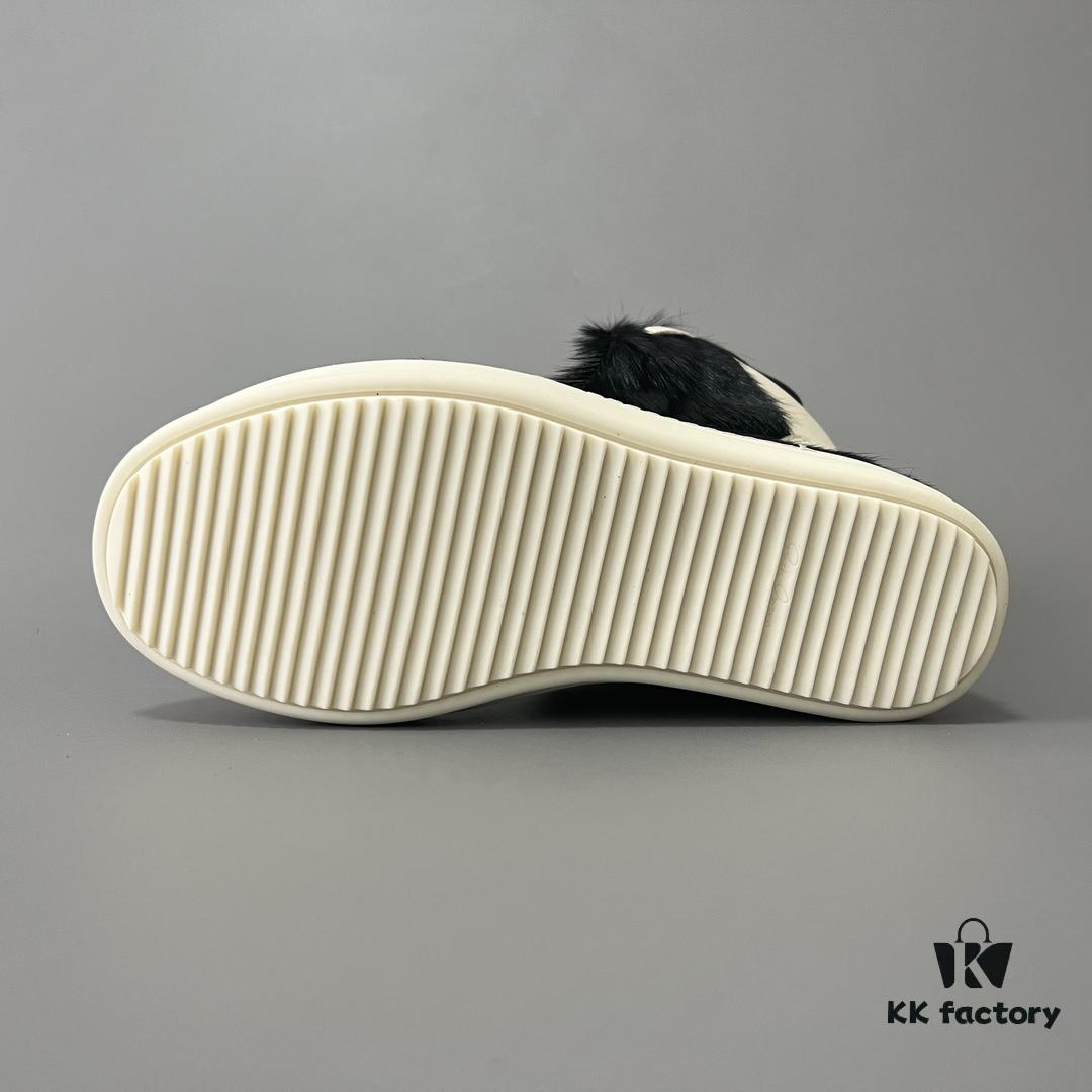 Rick Owens Horsehair Black and White Inverted Triangle