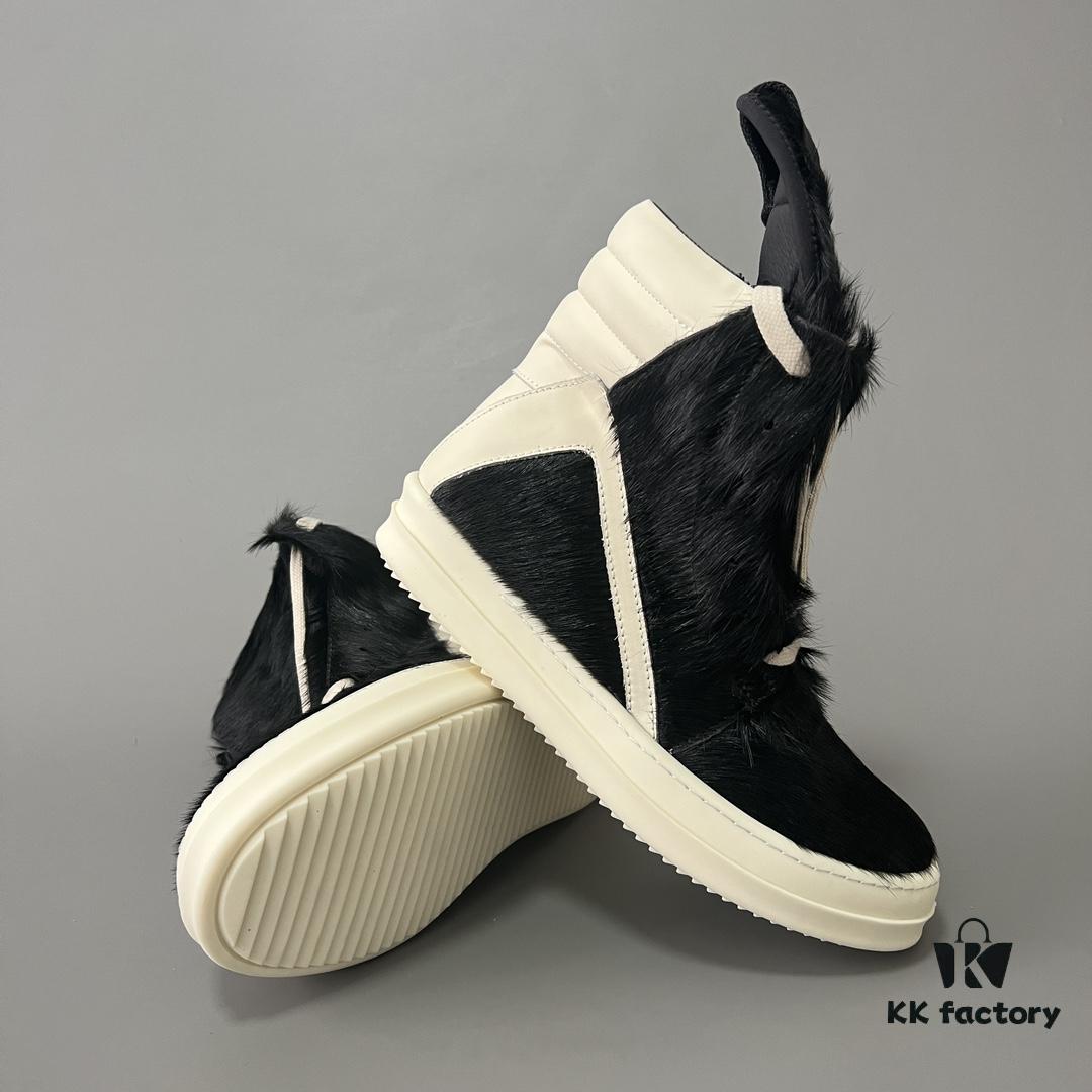 Rick Owens Horsehair Black and White Inverted Triangle