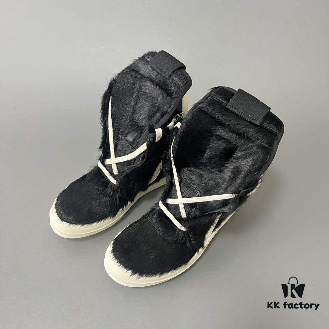 Rick Owens Horsehair Black and White Inverted Triangle