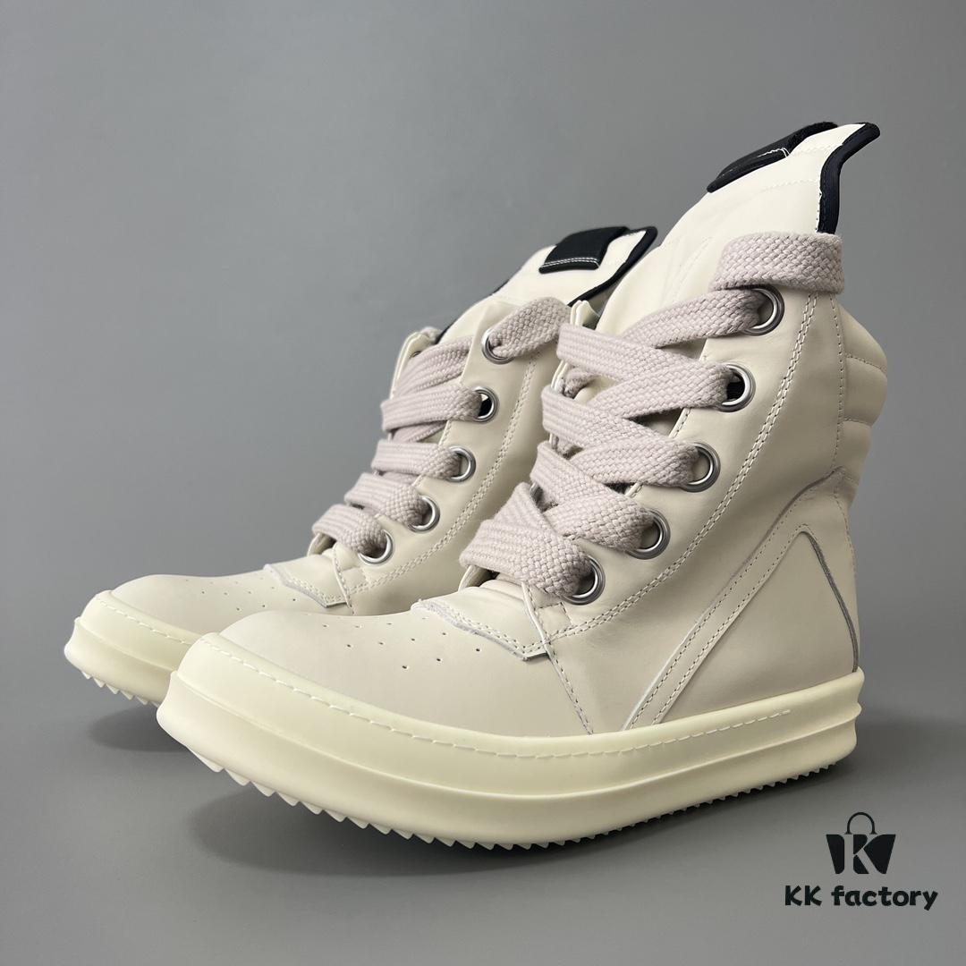 Rick Owens White Inverted Triangle Chunky Sole Shoes