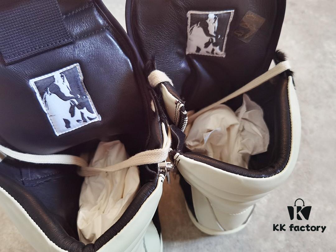 Rick Owens White Inverted Triangle Black Horse Hair