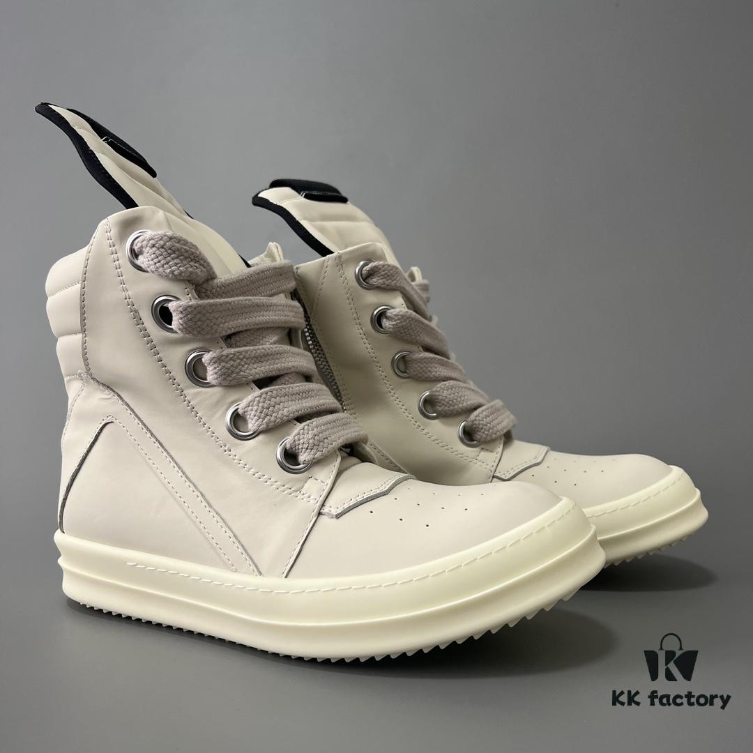 Rick Owens White Inverted Triangle Chunky Sole Shoes