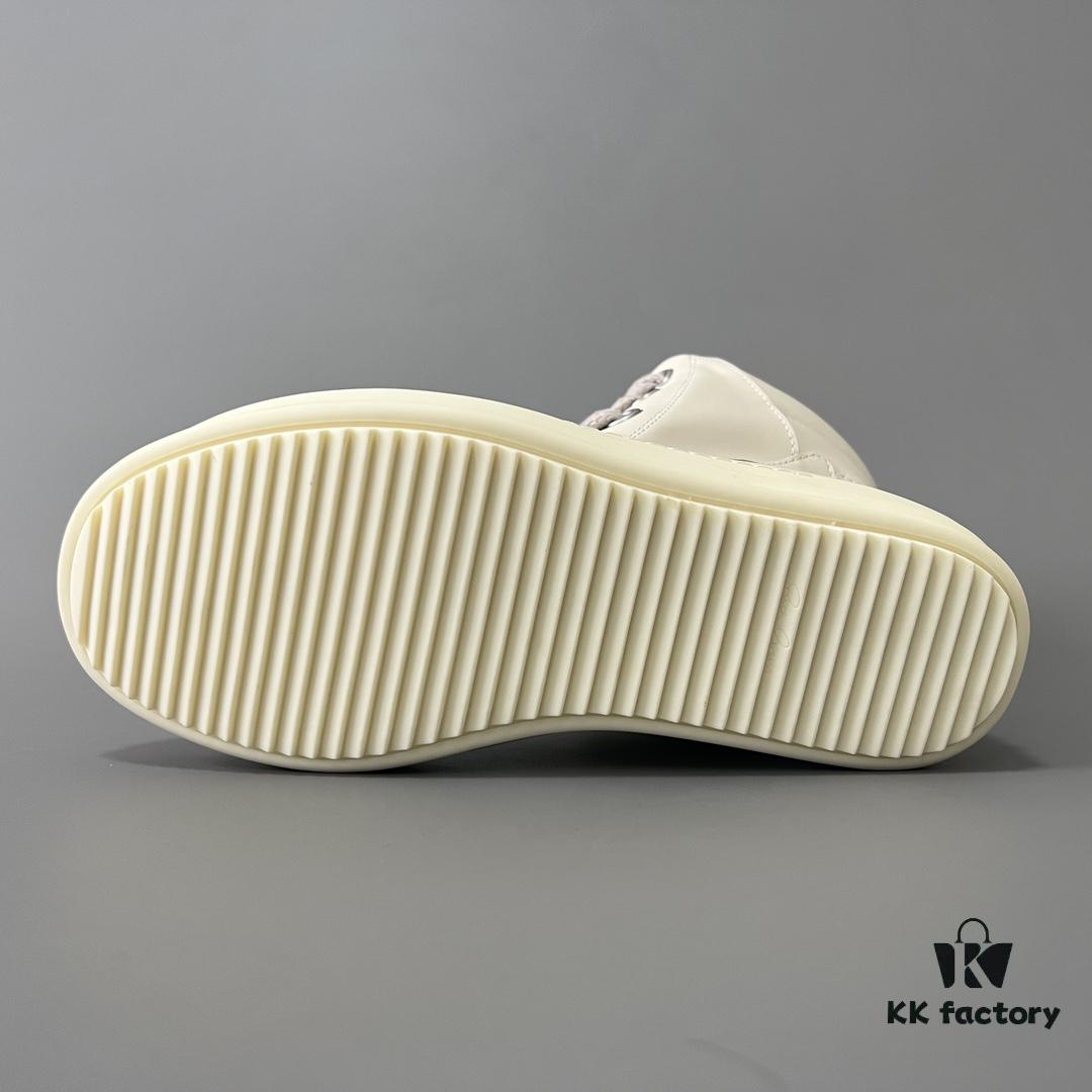 Rick Owens White Inverted Triangle Chunky Sole Shoes