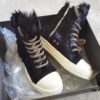 Rick Owens Horsehair High-top Lace-up Shoes