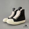 Rick Owens 2022 New Arrival Chunky Lace Series - Mainline Black High-Top Leather Lace-Up Shoes