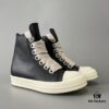Rick Owens 2022 New Arrival Chunky Lace Series - Mainline Black High-Top Leather Lace-Up Shoes