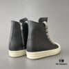 Rick Owens 2022 New Arrival Chunky Lace Series - Mainline Black High-Top Leather Lace-Up Shoes