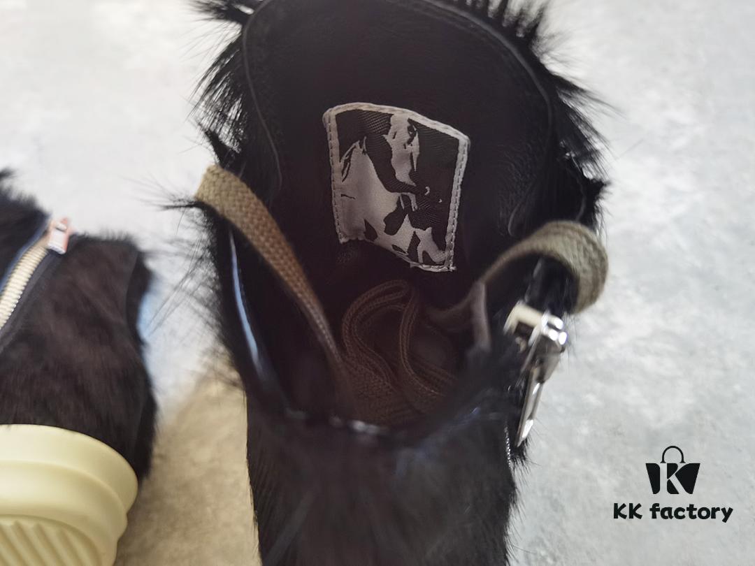 Rick Owens Horsehair High-top Lace-up Shoes