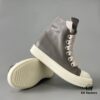 Rick Owens 2022 New Chunky Lace Series - Mainline Gray High-Top Leather Lace-Up Shoes
