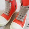 Rick Owens 2022 New Chunky Lace Series - Mainline Orange High-Top Leather Lace-Up Shoes