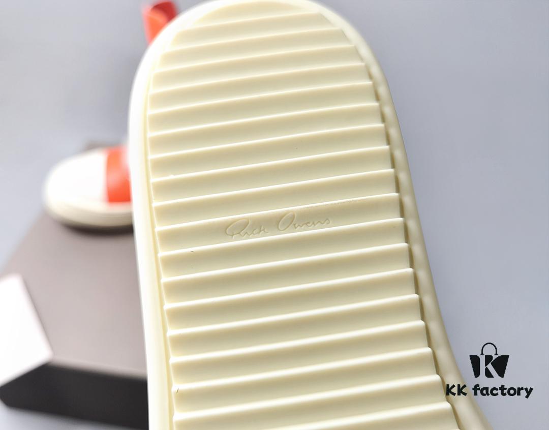 Rick Owens 2022 New Chunky Lace Series - Mainline Orange High-Top Leather Lace-Up Shoes