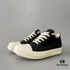 Rick Owens DRKSHDW Classic Canvas Low-top Lace-up Sneakers with White Tips