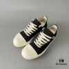 Rick Owens DRKSHDW Classic Canvas Low-top Lace-up Sneakers with White Tips