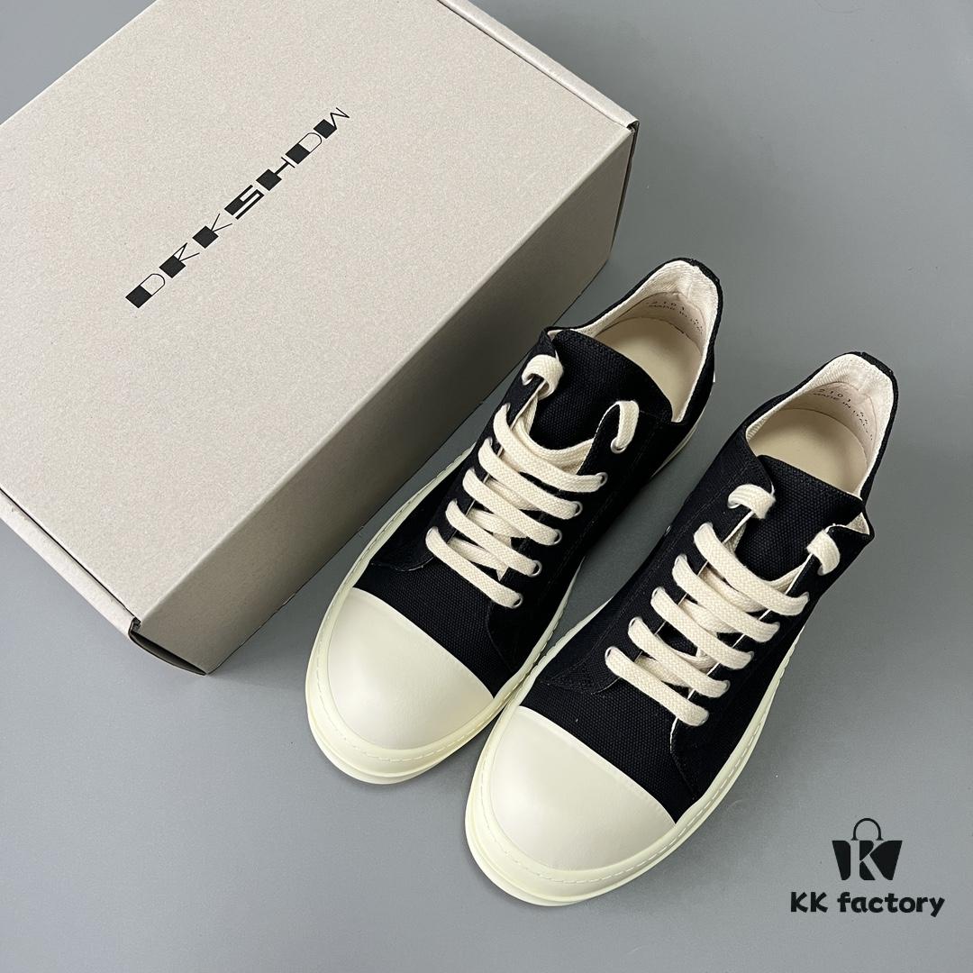 Rick Owens DRKSHDW Classic Canvas Low-top Lace-up with Back Tab