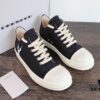 Rick Owens DRKSHDW Textured Low-Top Lace-Up with Logo Print (Note: Logo Only on Right Foot)