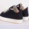 Rick Owens DRKSHDW Textured Low-Top Lace-Up with Logo Print (Note: Logo Only on Right Foot)
