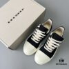 Rick Owens DRKSHDW Classic Canvas Low-top Lace-up Sneakers with White Tips
