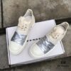 Rick Owens DRKSHDW Low-top Canvas Silver Pleated