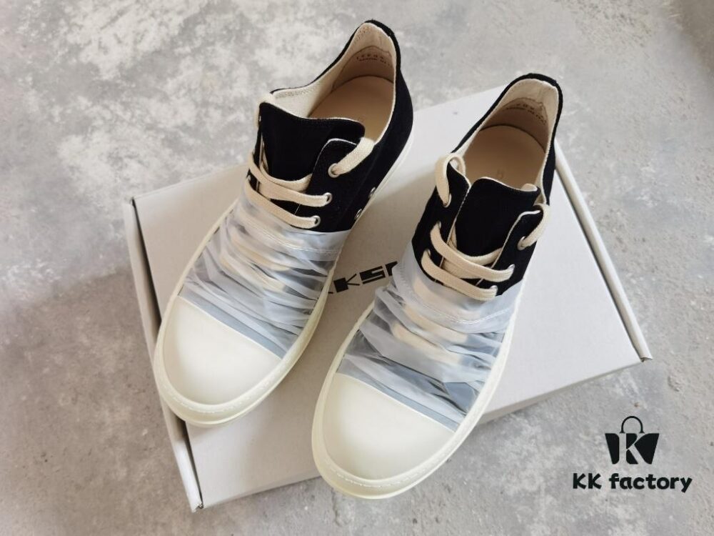 Rick Owens DRKSHDW High-Top Canvas White Crinkle