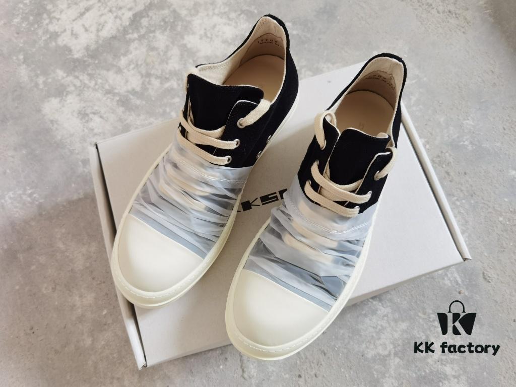 Rick Owens DRKSHDW High-Top Canvas White Crinkle