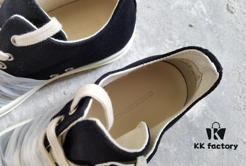 Rick Owens DRKSHDW High-Top Canvas White Crinkle