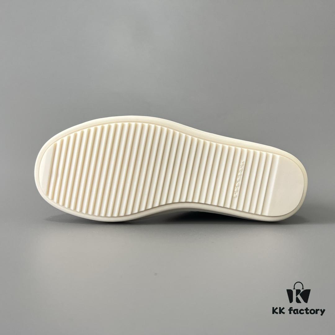 Rick Owens DRKSHDW Classic Canvas Low-top Lace-up Sneakers with White Tips