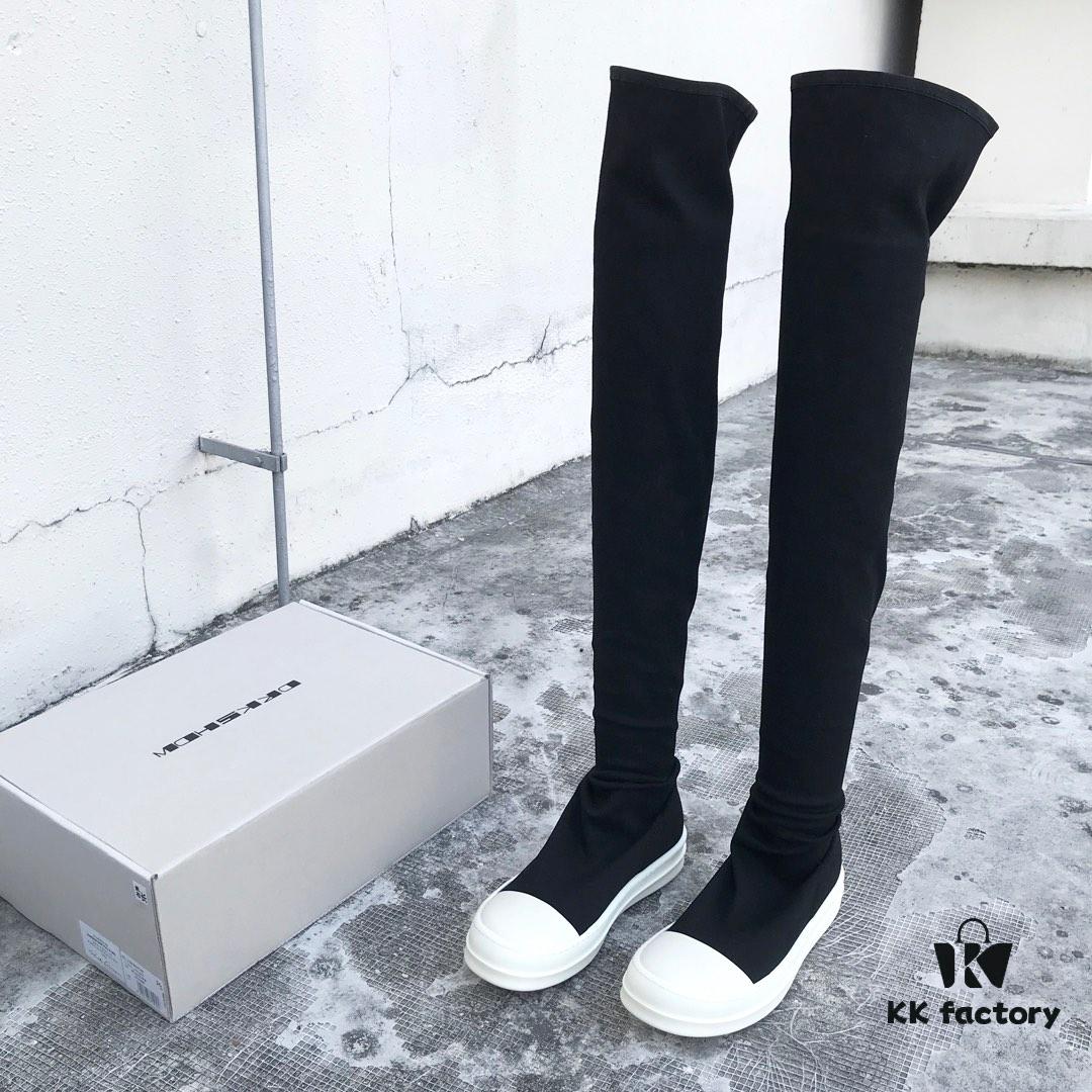 Rick Owens DRKSHDW Elastic Canvas Over-the-Knee Boots