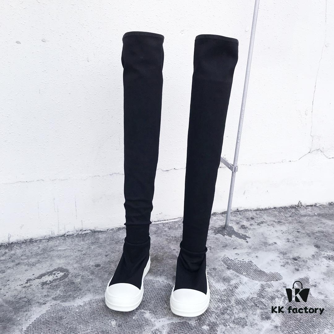 Rick Owens DRKSHDW Elastic Canvas Over-the-Knee Boots