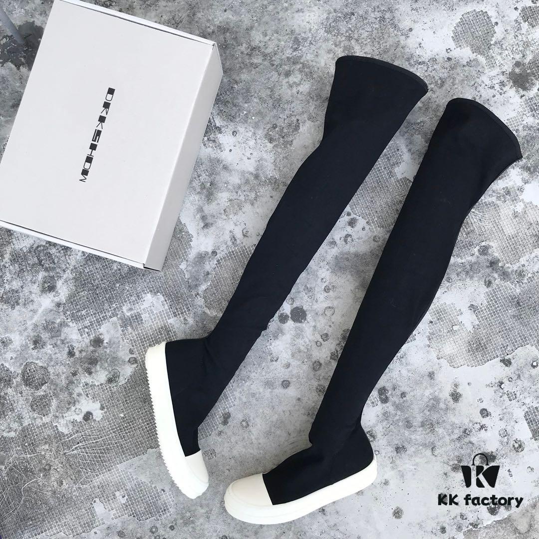 Rick Owens DRKSHDW Elastic Canvas Over-the-Knee Boots