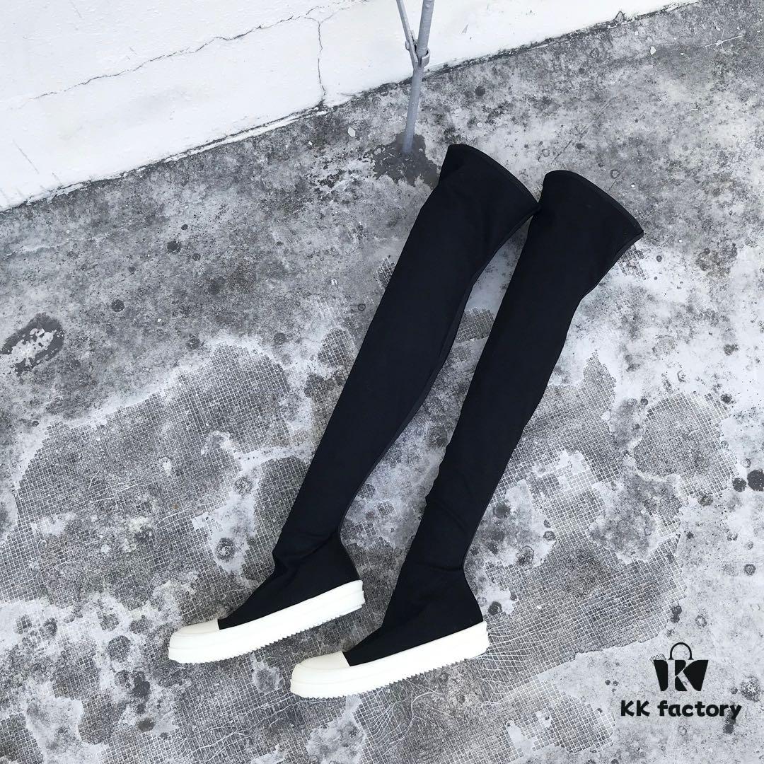 Rick Owens DRKSHDW Elastic Canvas Over-the-Knee Boots