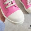 Rick Owens Pink High-Top Leather Converse Style Shoes
