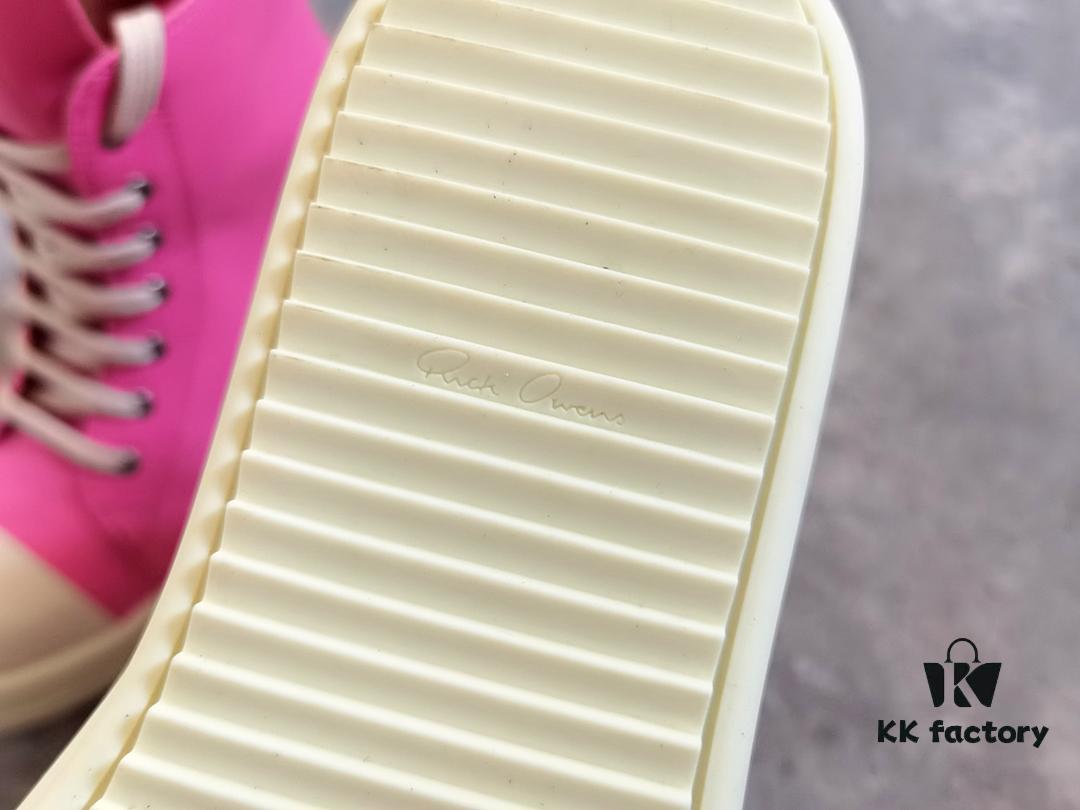 Rick Owens Pink High-Top Leather Converse Style Shoes