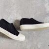 Rick Owens Style Slip-on Leather Sneakers with Oversized Frame