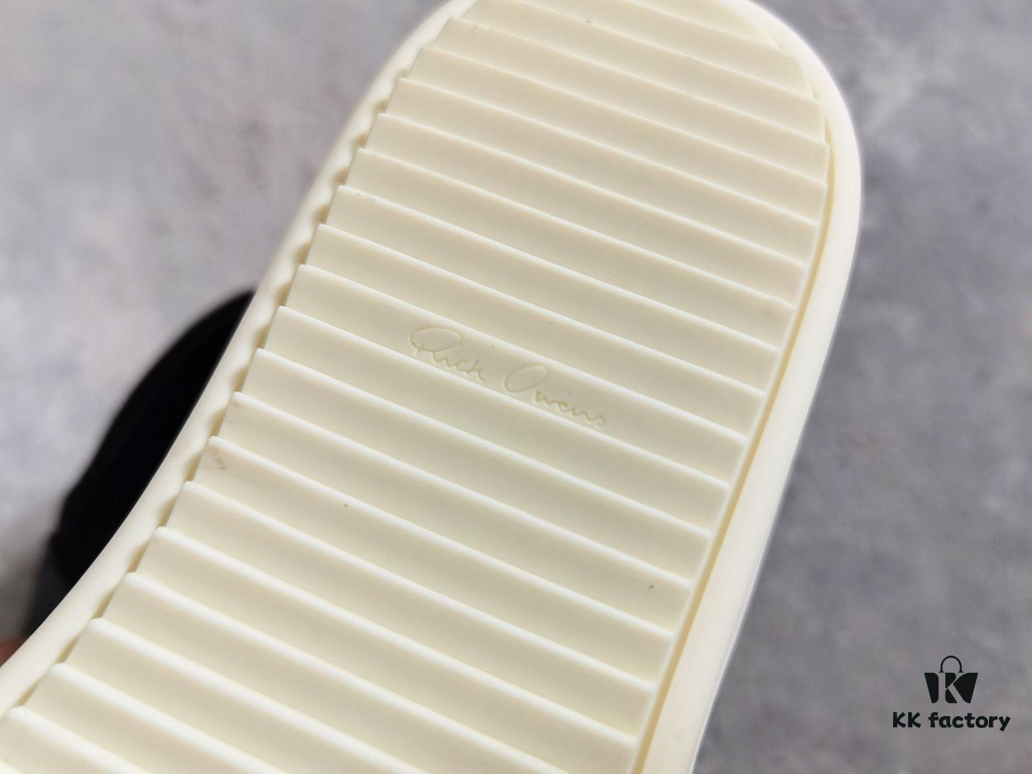 Rick Owens Style Slip-on Leather Sneakers with Oversized Frame