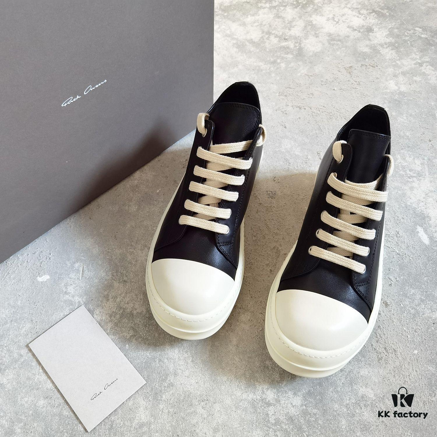 Rick Owens Low-top Lace-up Leather Converse