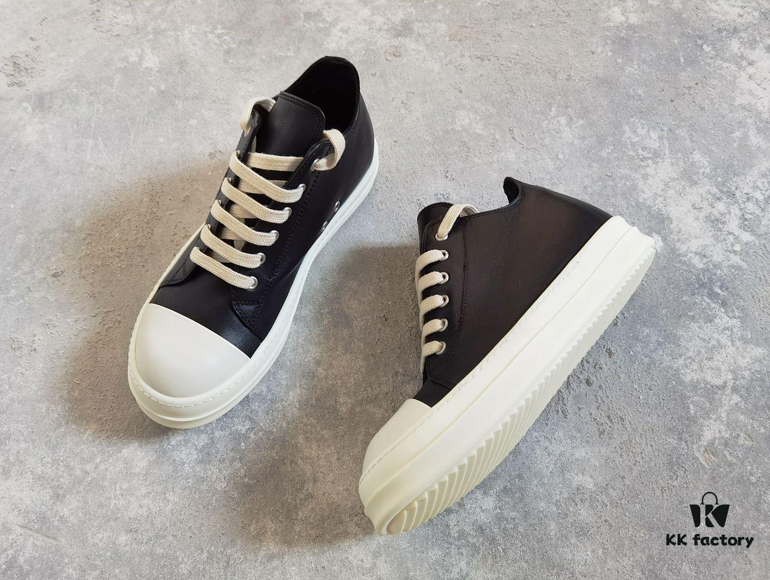 Rick Owens Low-top Lace-up Leather Converse