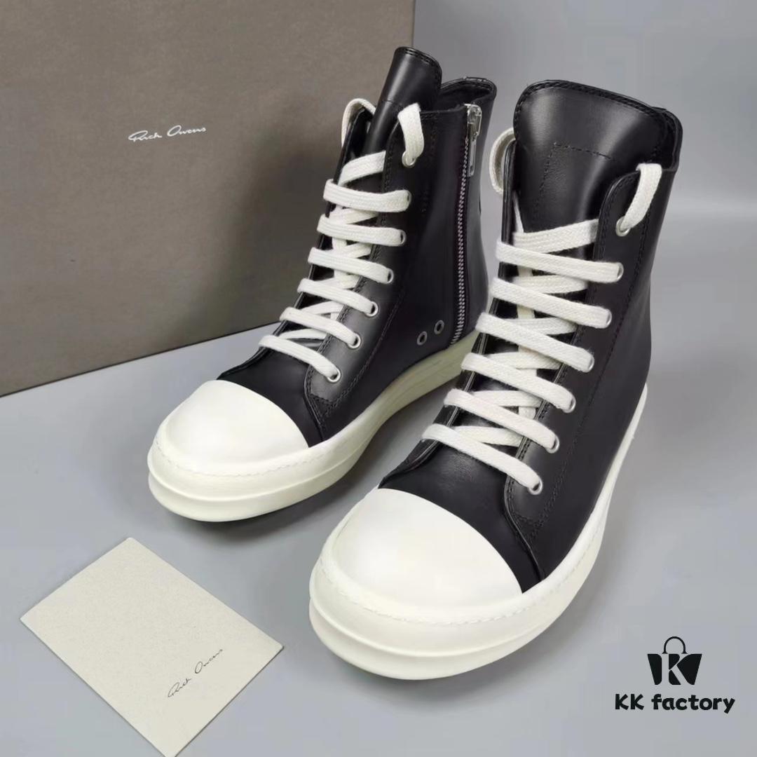 Rick Owens High-Top Lace-Up Leather Converse