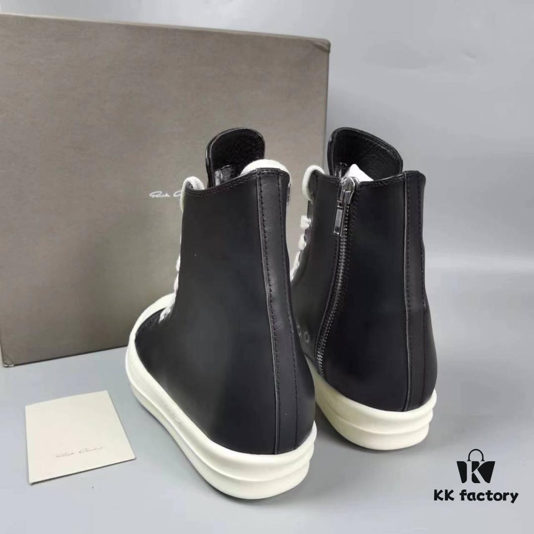 Rick Owens High-Top Lace-Up Leather Converse