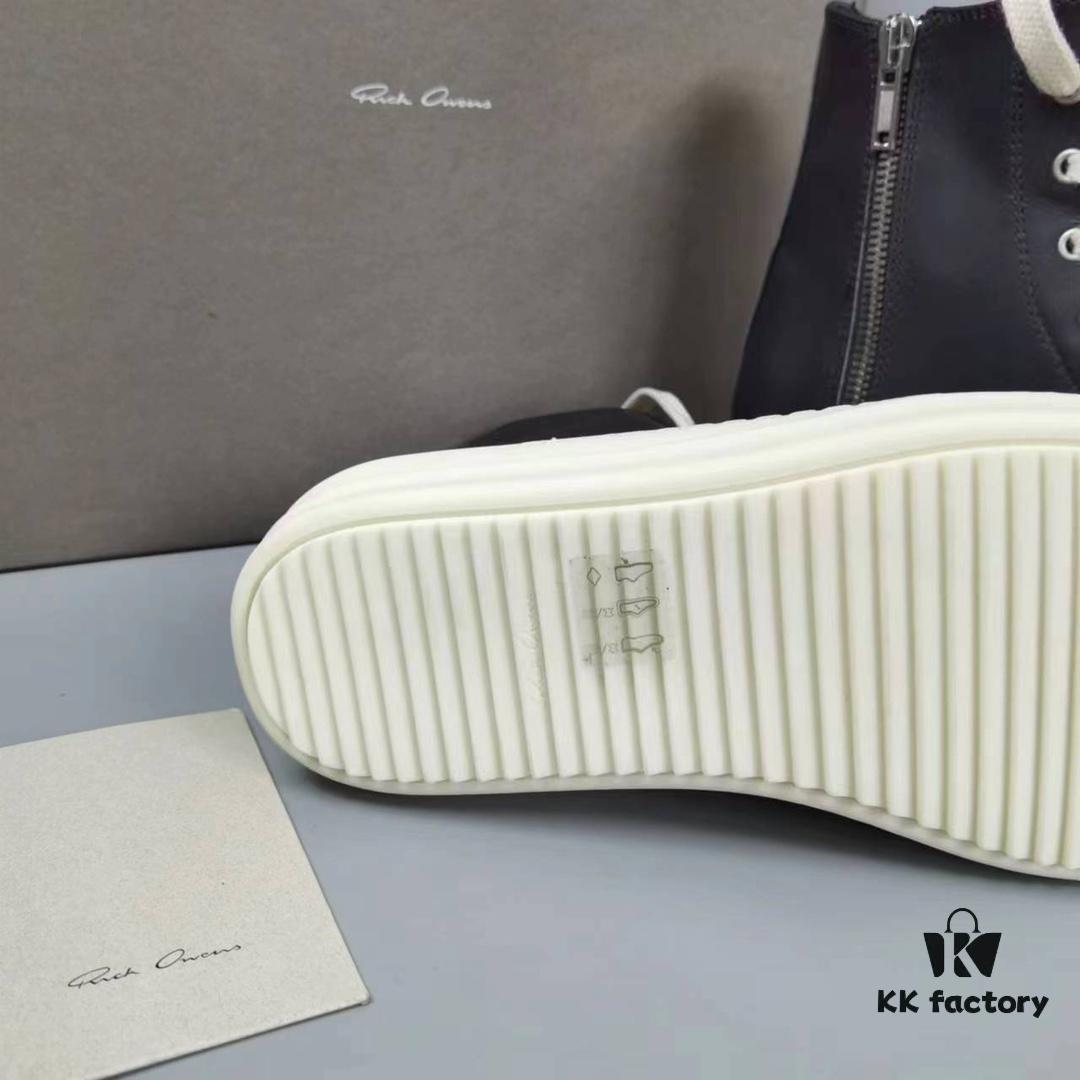 Rick Owens High-Top Lace-Up Leather Converse