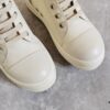 Rick Owens White Full-Grain Calfskin High-Top Lace-Up Converse Style