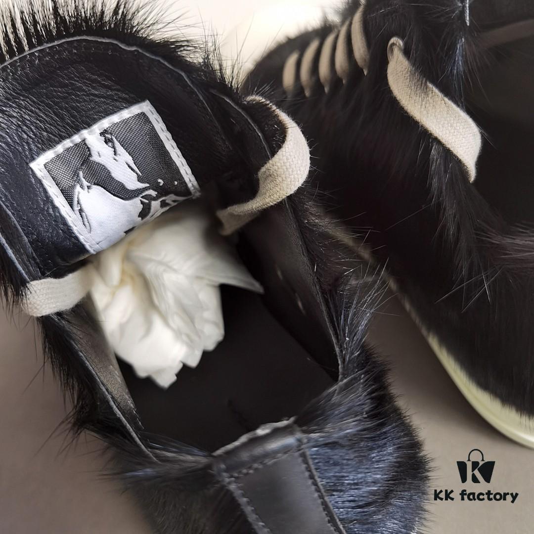 Rick Owens Horsehair Low-top Lace-up Shoes