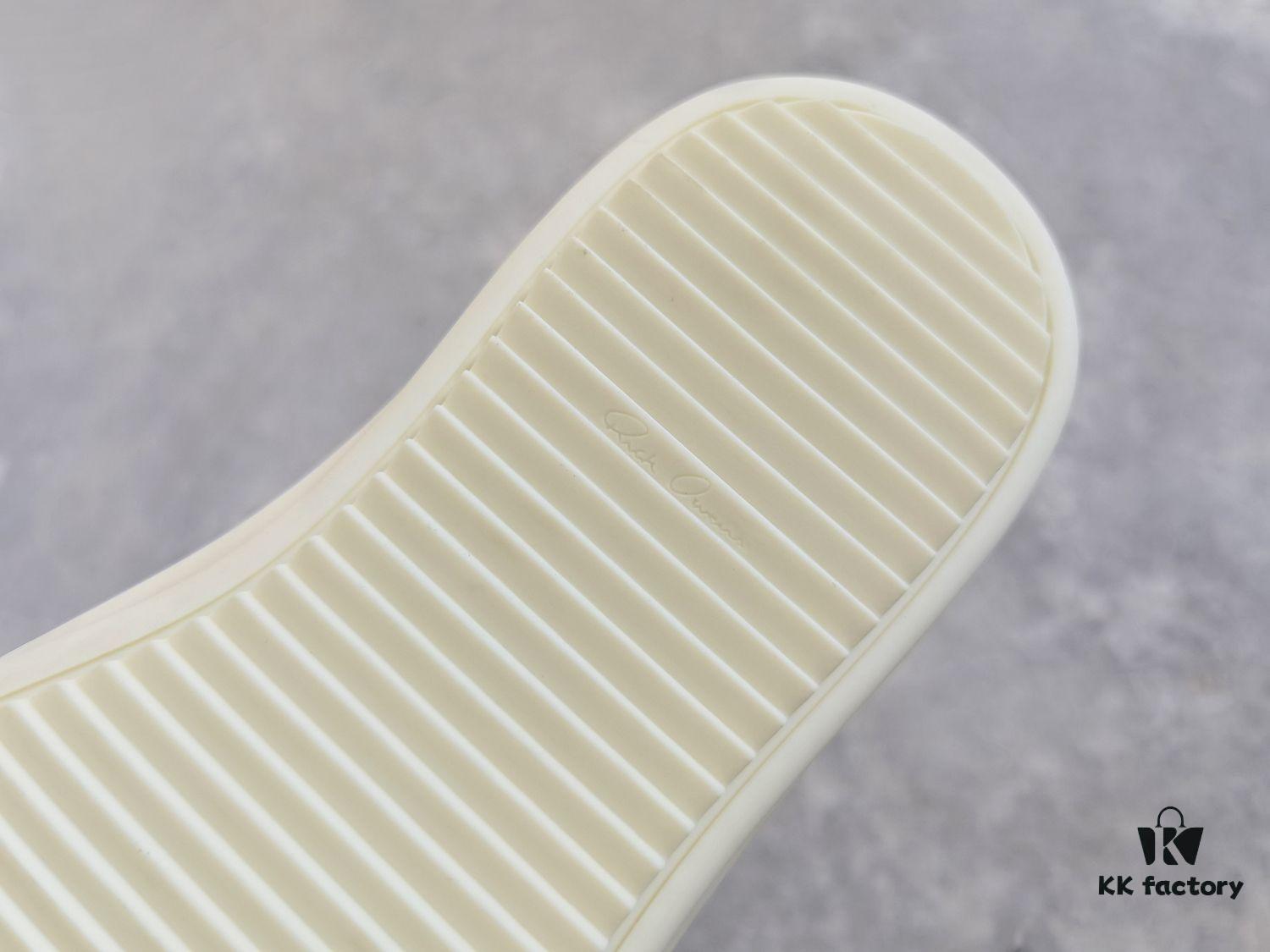 Rick Owens White Full-Grain Calfskin High-Top Lace-Up Converse Style