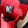 Rick Owens Deep Crimson Leather High-Top Converse Style Shoes