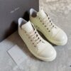 Top-tier Rick Owens Style All-white Leather Low-top Lace-up Shoes