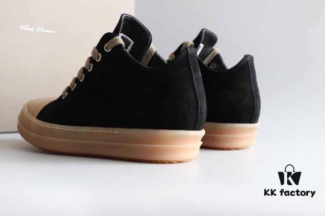 Rick Owens Style Low-Cut Cowhide with Apricot Sole