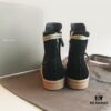 Rick Owens Style High-Top Converse-Inspired Sneakers with Apricot Sole